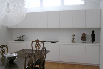 white dining cabinets
